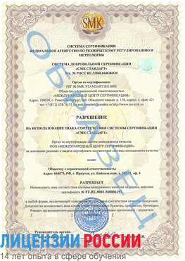 Образец разрешение Зерноград Сертификат ISO 50001